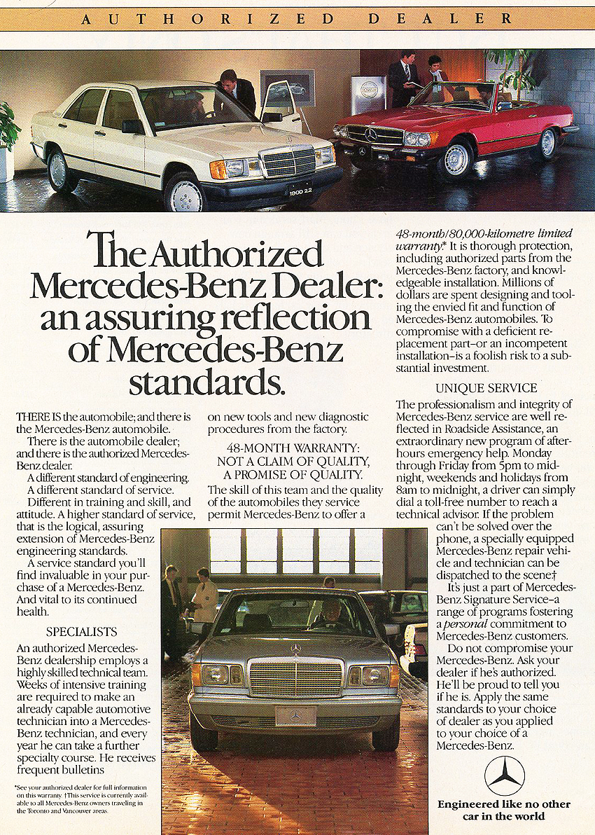 1984 Mercedes Dealers